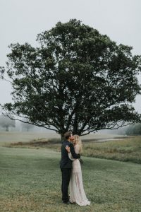 Sunshine Coast wedding couple outdoors